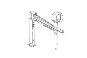 „C” típusú oszlopos egygerendás daru