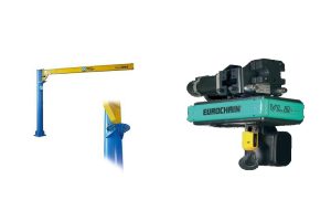 CIT konzolos karú oszlopos daru + VERLINDE VL2 504 b1/CHD típusú elektromos láncos emelő.